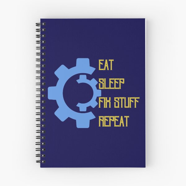 Item preview, Eat sleep fix stuff repeat cog wheel designed and sold by Randa Ranmania.
