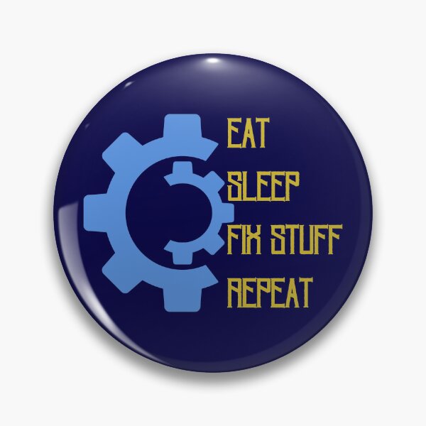 Item preview, Eat sleep fix stuff repeat cog wheel designed and sold by Randa Ranmania.