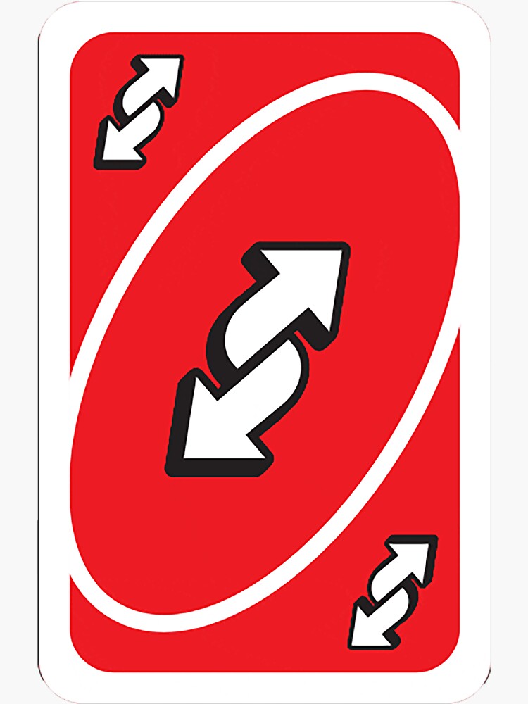 Uno Reverse Card Red | Sticker