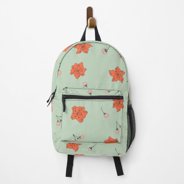 Item preview, Sakura - Wabi-Sabi - Pink Cherry Blossom Flowers + Buds on Mint Green / Matcha designed and sold by Carrie Cantwell Art.