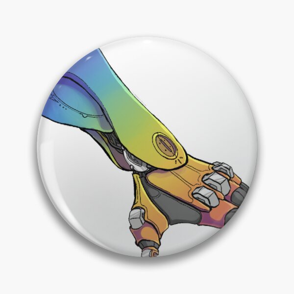 Item preview, Rainbow robot arm sticker designed and sold by Phosph0rescence.
