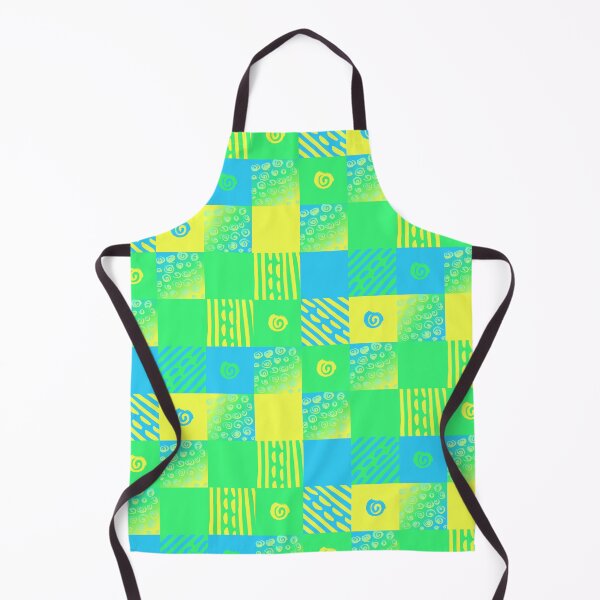 Item preview, Citrus Yellow Blue Green Spirals Lines Abstract Pattern Boho designed and sold by Tezoodle Art.
