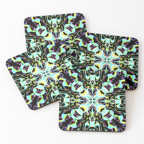 Item preview, Geometrical fractal art of rectangles and fixtures of parallel structures and saturated colors 1 designed and sold by Shape-And-Color.