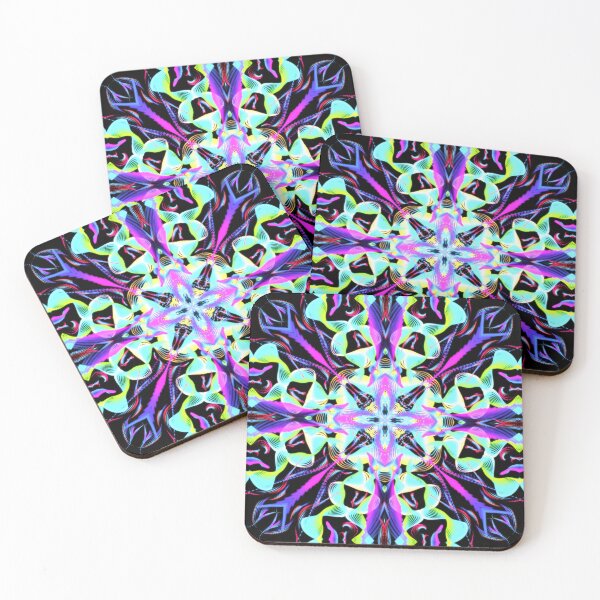 Item preview, Geometrical fractal art of rectangles and fixtures of parallel structures and saturated colors 2 designed and sold by Shape-And-Color.