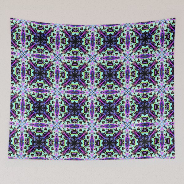 Item preview, Geometrical fractal art of rectangles and fixtures of parallel structures and saturated colors 2 designed and sold by Shape-And-Color.