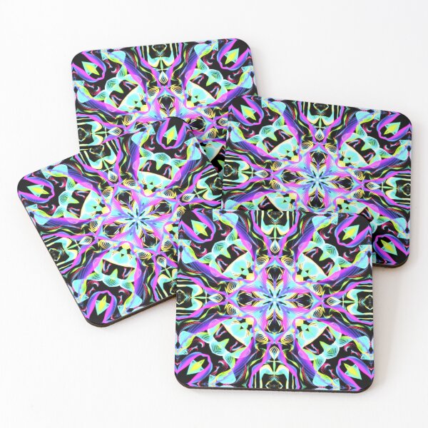 Item preview, Geometrical fractal art of rectangles and fixtures of parallel structures and saturated colors 3 designed and sold by Shape-And-Color.
