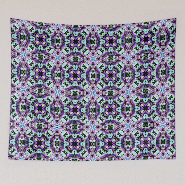 Item preview, Geometrical fractal art of rectangles and fixtures of parallel structures and saturated colors 3 designed and sold by Shape-And-Color.