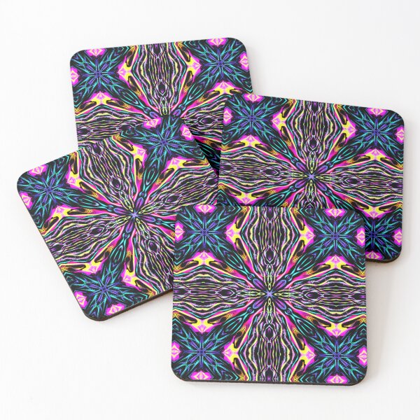 Item preview, Geometrical fractal art of rectangles and fixtures of parallel structures and saturated colors 6 designed and sold by Shape-And-Color.