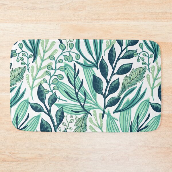 Item preview, Beautiful Nature Blue Monstera & Green Tropical Leaves Autumn seamless Pattern Design designed and sold by Leoster.