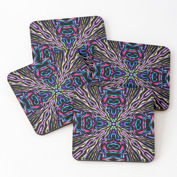 Item preview, Geometrical fractal art of rectangles and fixtures of parallel structures and saturated colors 8 designed and sold by Shape-And-Color.
