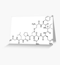 Oxytocin Molecular Structure Greeting Card