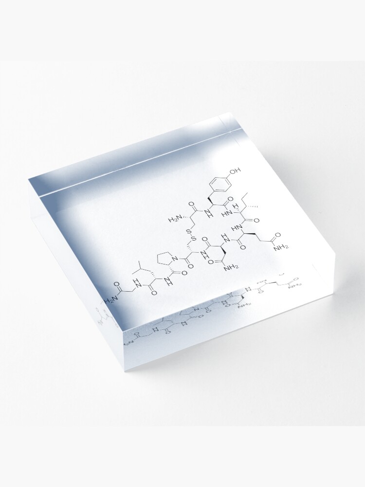 Alternate view of Oxytocin Molecular Structure Acrylic Block