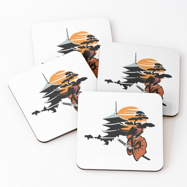 Item preview, sunset over doggo samurai life designed and sold by FarisAce.