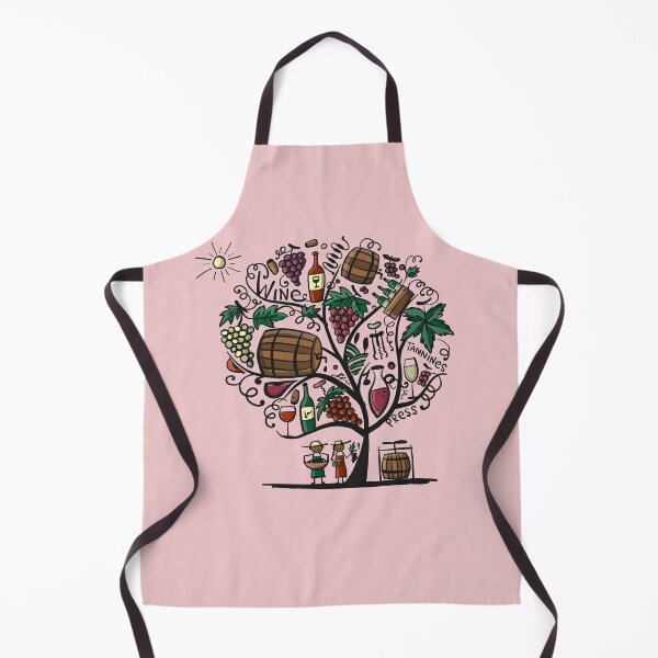 Item preview, Wine tree, winery art, grape, red and white wine bottle designed and sold by Kudryashka.