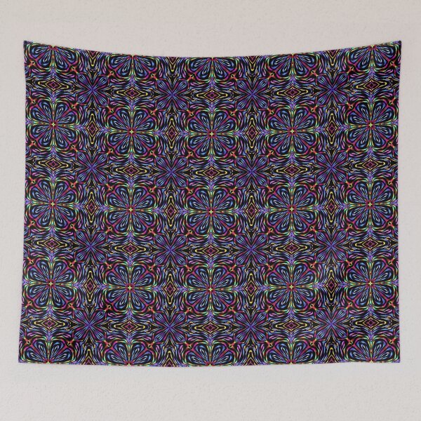 Item preview, Geometrical fractal art of rectangles and fixtures of parallel structures and saturated colors 14 designed and sold by Shape-And-Color.