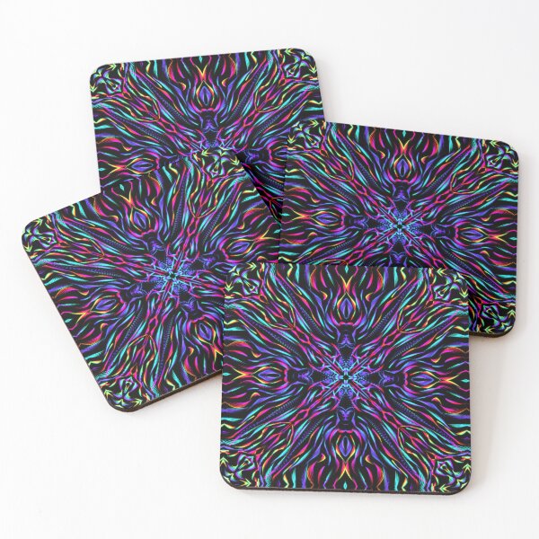 Item preview, Geometrical fractal art of rectangles and fixtures of parallel structures and saturated colors 16 designed and sold by Shape-And-Color.