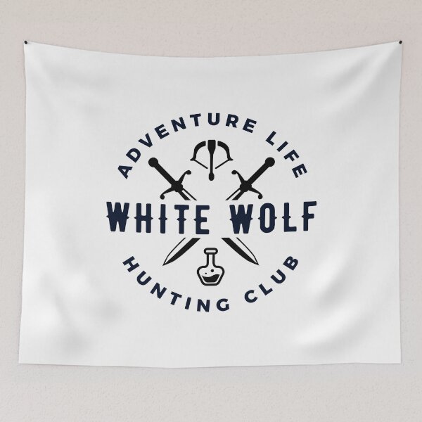 Item preview, White Wolf - Hunting Club - Adventure Life - White - Fantasy - Funny designed and sold by Fenay Designs.