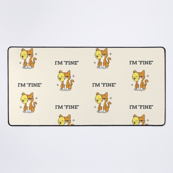 Item preview, I am "OK"- cat smirk designed and sold by E-YO.