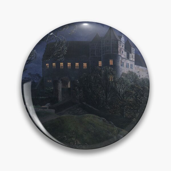 Item preview,  Scharfenberg Castle by Night Burg Scharfenberg bei Nacht - Ernst Ferdinand Oehme designed and sold by Vintage Designs +.