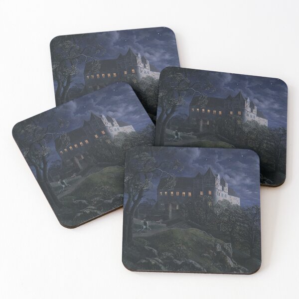 Item preview,  Scharfenberg Castle by Night Burg Scharfenberg bei Nacht - Ernst Ferdinand Oehme designed and sold by Vintage Designs +.