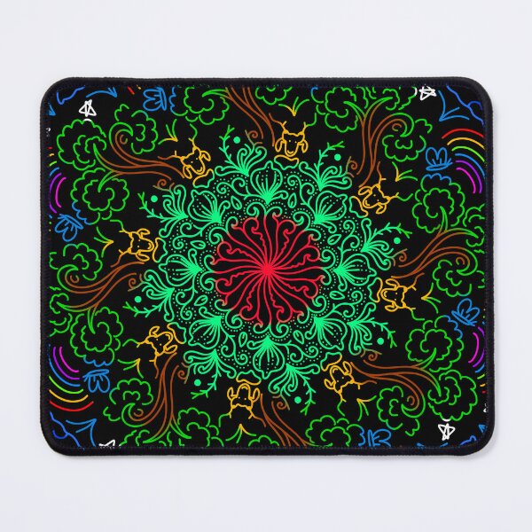 Item preview, Abstract color doodle mandala designed and sold by nickardi.