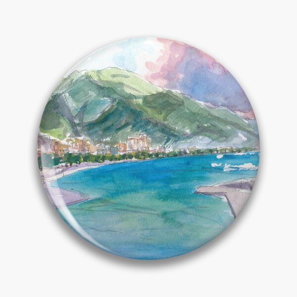 Item preview, Maiori Port on Amalfi Coast with Clouds and Blu Med designed and sold by artshop77.
