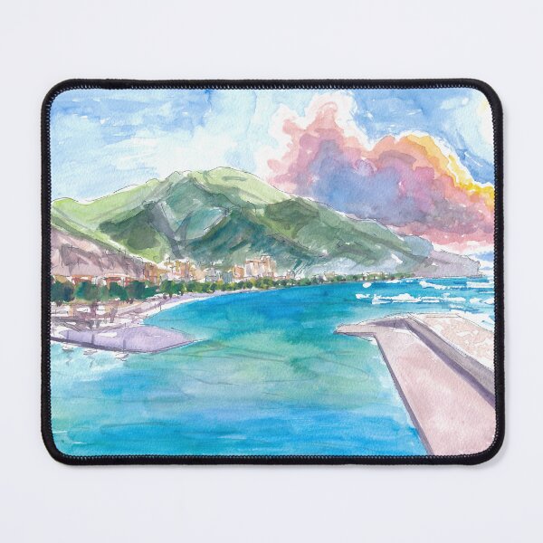 Item preview, Maiori Port on Amalfi Coast with Clouds and Blu Med designed and sold by artshop77.