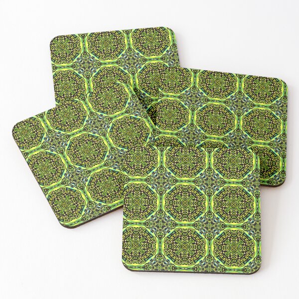 Item preview, Geometrical fractal art of rectangles and fixtures of parallel structures and saturated colors 35 designed and sold by Shape-And-Color.