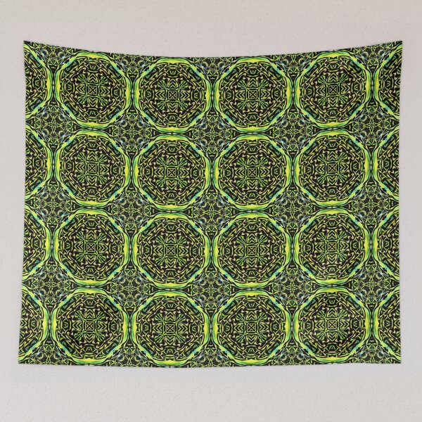 Item preview, Geometrical fractal art of rectangles and fixtures of parallel structures and saturated colors 35 designed and sold by Shape-And-Color.