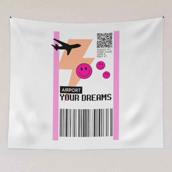 Item preview, A ticket to your dreams preppy pink designed and sold by SUUSCK ★.