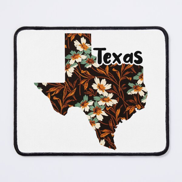 Item preview, Floral Map of USA States Texas - Map of Texas designed and sold by AmethystMurad.