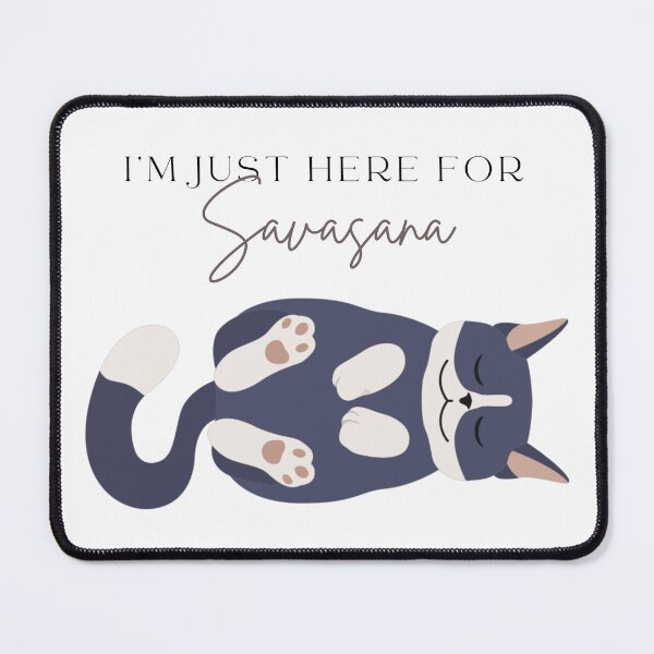 Item preview, Savasana. Corpse Yoga Pose. Yoga Cat designed and sold by antevasinart.