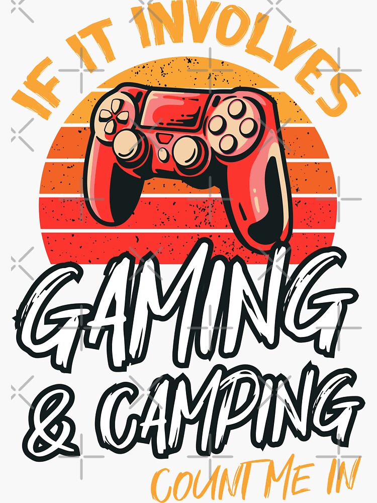 "Camping Gaming" Sticker for Sale by Sstyler Redbubble