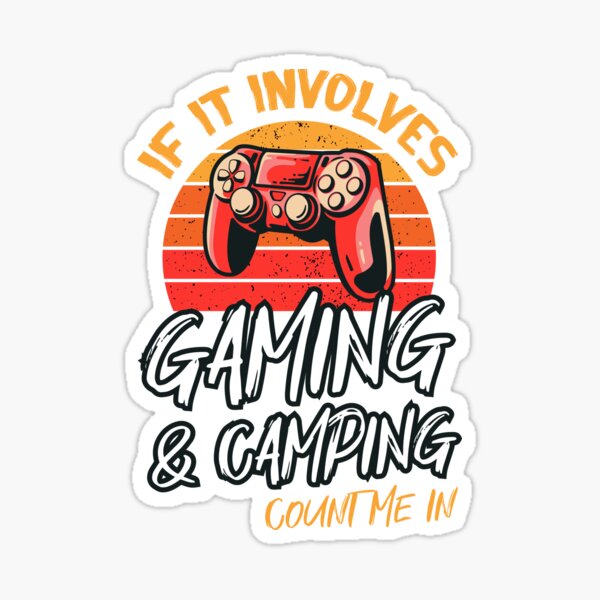 "Camping Gaming" Sticker for Sale by Sstyler Redbubble