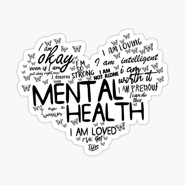 Item preview, Mental Health Heart Word Cloud Mental Health Awareness Gear designed and sold by DynamicDesign.