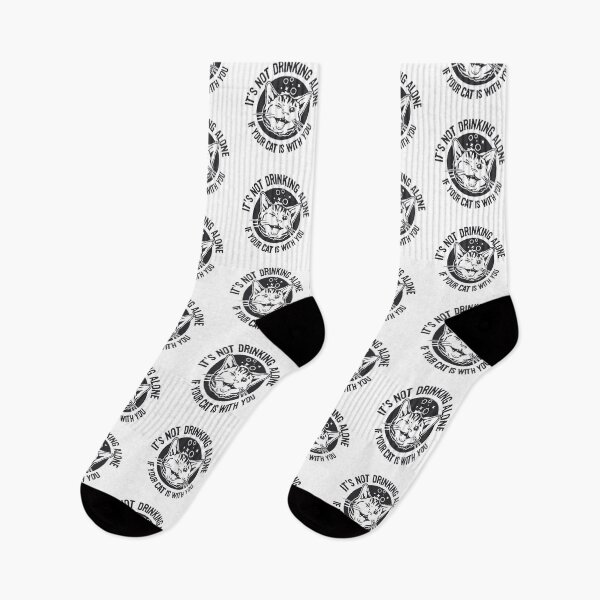 Item preview, It's Not Drinking Alone If Your Cat Is With You Best Cool Cat Design For Cats Lover designed and sold by NAJRAN.