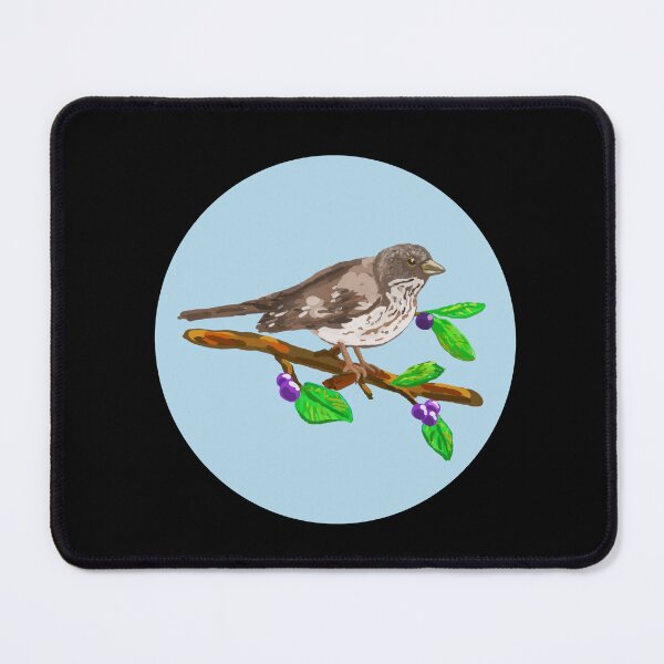Item preview, Sparrow on branch with Berries designed and sold by VerdeDoodleDuck.