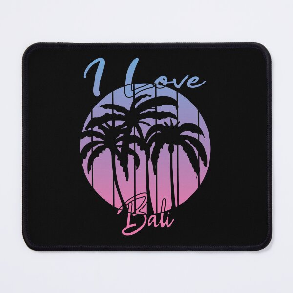 Item preview, I LOVE BALI BLUE PINK SKY PALM TREES designed and sold by DeliveryGeorge.
