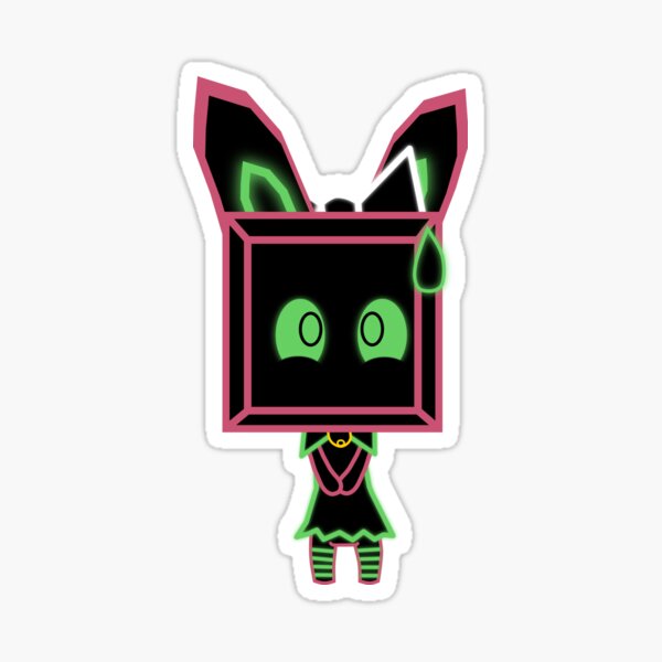 nervous cute bunny alien maid Sticker