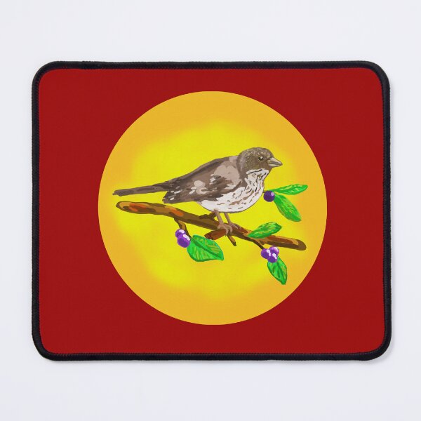 Item preview, Sparrow on branch with Berries designed and sold by VerdeDoodleDuck.