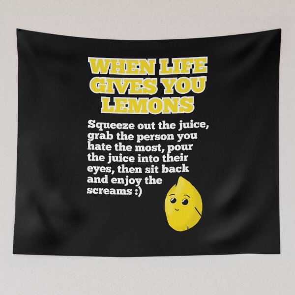 Item preview, When Life gives you Lemons - Alternate Ending (Black background) designed and sold by DuckvilleStudio.