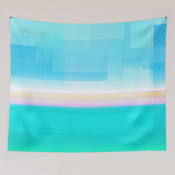 Item preview, STYLISH PAINT BLUE CYAN WHITE MARINE AQUA BLOCKISM. designed and sold by Ralek.