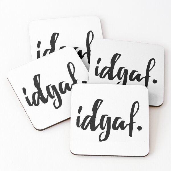Item preview, IDGAF simple slogan (black) designed and sold by DuckvilleStudio.