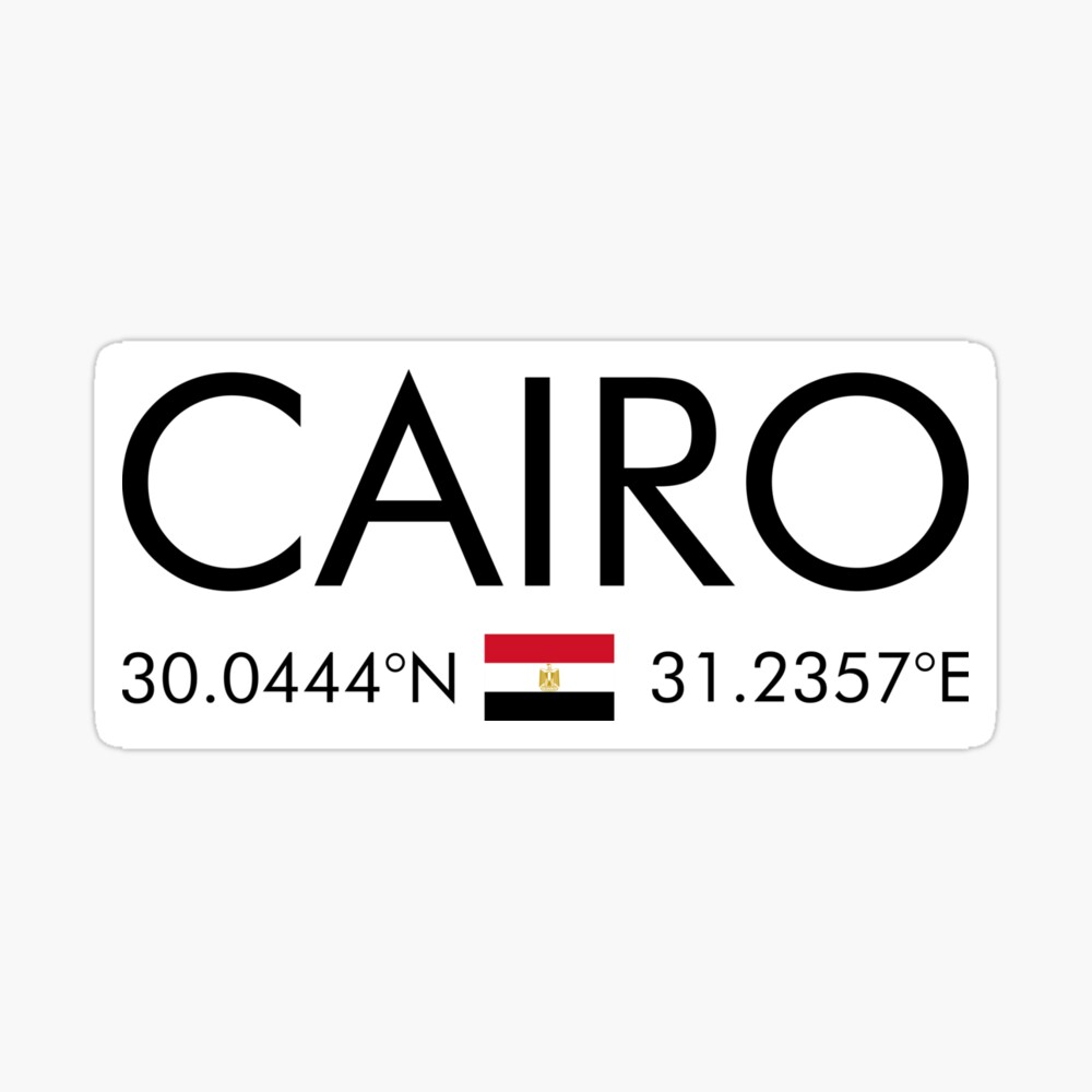 Poster for Sale mit Ägypten – Koordinaten der Stadt Kairo von n0madd |  Redbubble