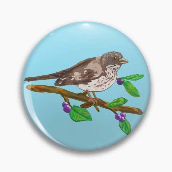 Item preview, Sparrow on branch with Berries designed and sold by VerdeDoodleDuck.