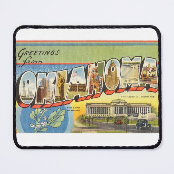 Item preview, Greetings from Oklahoma Retro Post Card Image designed and sold by stephensmith999.