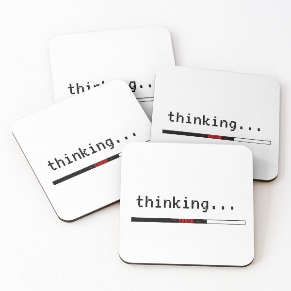 Item preview, thinking... simple slogan (black) designed and sold by DuckvilleStudio.