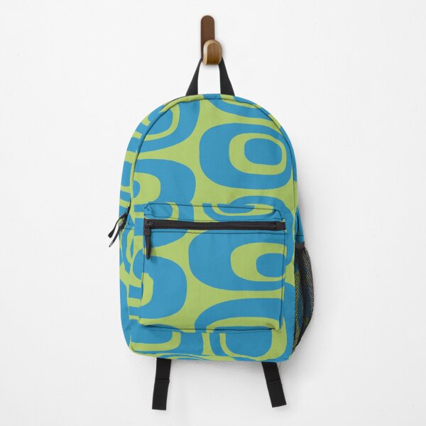 Item preview, Retro Mid Century Modern Atomic Pattern 771 Blue and Chartreuse designed and sold by tonymagnerart.