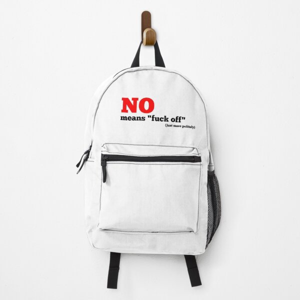 Item preview, no means... simple slogan (black) designed and sold by DuckvilleStudio.