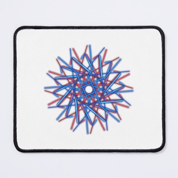Item preview, Blue and red star, abstract art designed and sold by Meo Design.